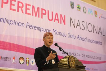 Kongres Perempuan, Ganjar Minta Perempuan Harus Terlibat dalam Pengambilan Keputusan Penting